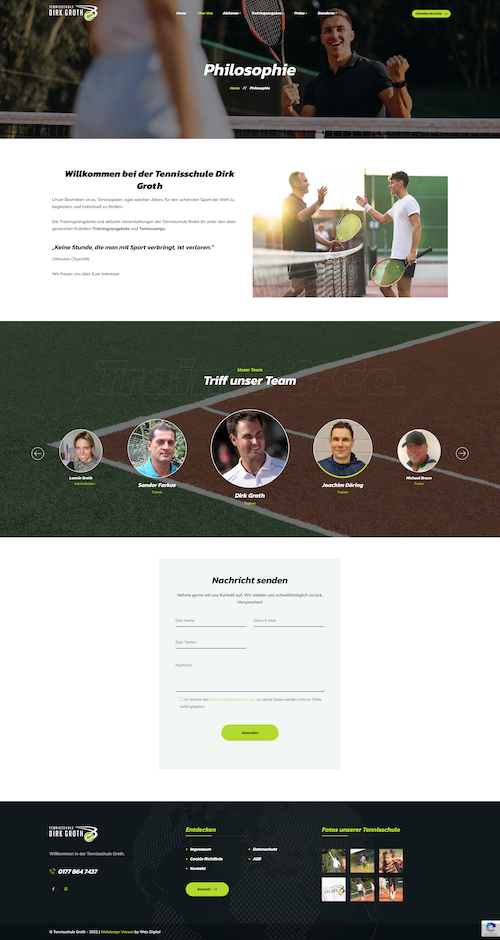 Tennisschule Portfolio